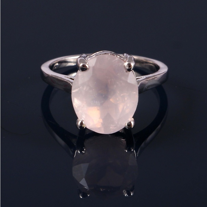 Natural Rose Quartz Ring, 925 Sterling Sliver, Rose Quartz Ring, Rose Quartz Engagement Ring, Wedding Ring, luxury Ring, Oval cut Ring | Save 33% - Rajasthan Living 5