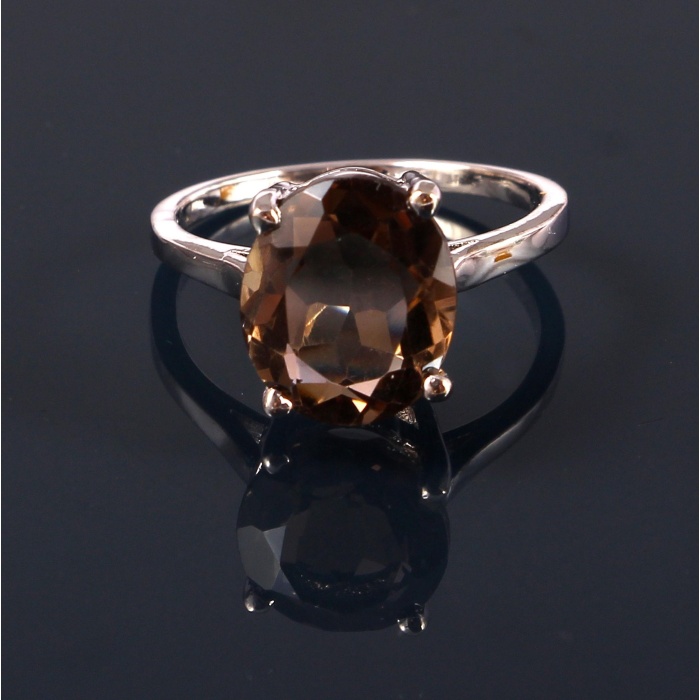 Natural Smoky Quartz Ring, 925 Sterling Silver Smoky Quartz Engagement Ring, Wedding Ring, Luxury Ring, Ring/Band, Oval Cut Ring | Save 33% - Rajasthan Living 5