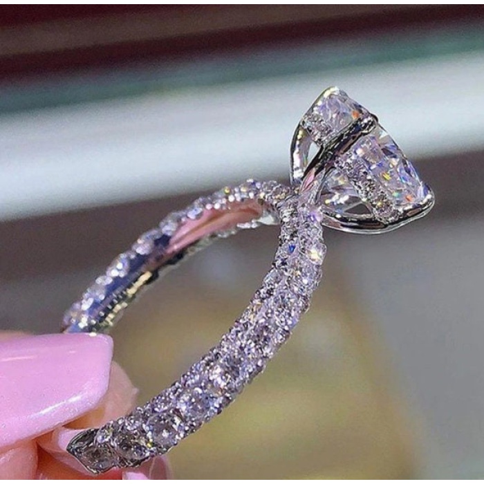 Zircon Ring, 925 Sterling Silver, Zircon Ring, Engagement Ring, Wedding Ring, Luxury Ring, Ring/Band, Round Cut Ring | Save 33% - Rajasthan Living 8