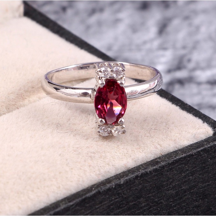 Natural Garnet Ring, 925 Sterling Sliver, Garnet Ring, Garnet Engagement Ring, Wedding Ring, luxury Ring, Ring/Band, Garnet Oval cut Ring | Save 33% - Rajasthan Living 6