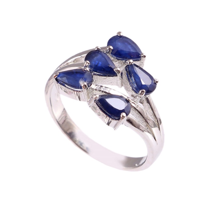 Natural Blue Sapphire Ring, 925 Sterling Sliver, Sapphire Engagement Ring, Wedding Ring, Sapphire luxury Ring, Wedding Ring, Pear cut Ring | Save 33% - Rajasthan Living 7