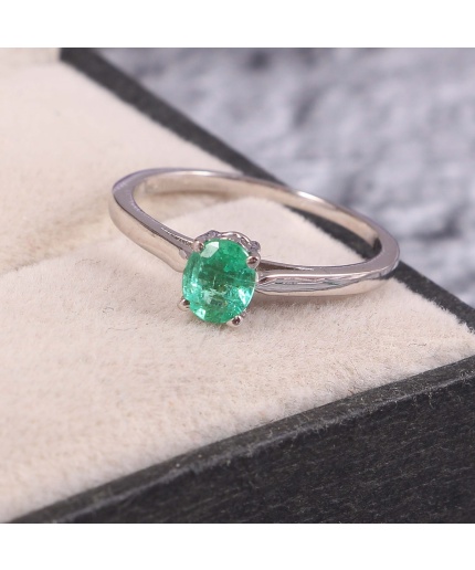 Natural Emerald Woman Ring, 925 Sterling Silver, Emerald Ring,  Emerald Statement Ring, Emerald Engagement and Wedding Ring, Oval Cut Ring | Save 33% - Rajasthan Living 3
