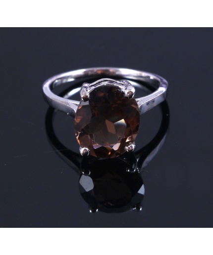 Natural Smoky Quartz Ring, 925 Sterling Silver, Smoky Quartz Engagement Ring, Wedding Ring, Luxury Ring, Ring/Band, Oval Cut Ring | Save 33% - Rajasthan Living