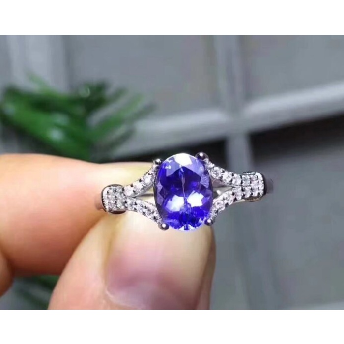 Natural Tanzanite Ring,925 Sterling Sliver,Engagement Ring,Wedding Ring, luxury Ring, soliture Ring, Ovel cut Ring | Save 33% - Rajasthan Living 6