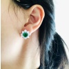 lab Emerald Stud Earrings, 925 Sterling Silver, Emerald Stud Earrings, Emerald Silver Earrings, Luxury Earrings, Square cut Stone | Save 33% - Rajasthan Living 10