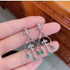 Natural Emerald Drop Earrings, 925 Sterling Silver, Emerald Drop Earrings, Emerald Silver Earrings, Luxury Earrings, Pear Cut Stone Earrings | Save 33% - Rajasthan Living 13