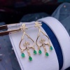 Natural Emerald Drop Earrings, 925 Sterling Silver, Emerald Drop Earrings, Emerald Silver Earrings, Luxury Earrings, Pear Cut Stone Earrings | Save 33% - Rajasthan Living 14