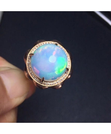 Natural Fire Opal Ring, 18k Rose Gold Ring, Engagement Ring, Wedding Ring, Luxury Ring, Ring/Band | Save 33% - Rajasthan Living