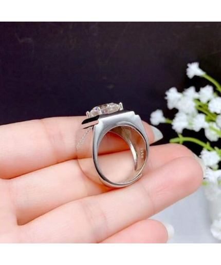 Moissanite Ring, 925 Sterling Silver, 3ct Moissanite Ring, Engagement Ring, Wedding Ring, Luxury Ring, Ring/Band, Round Cut Ring | Save 33% - Rajasthan Living 3