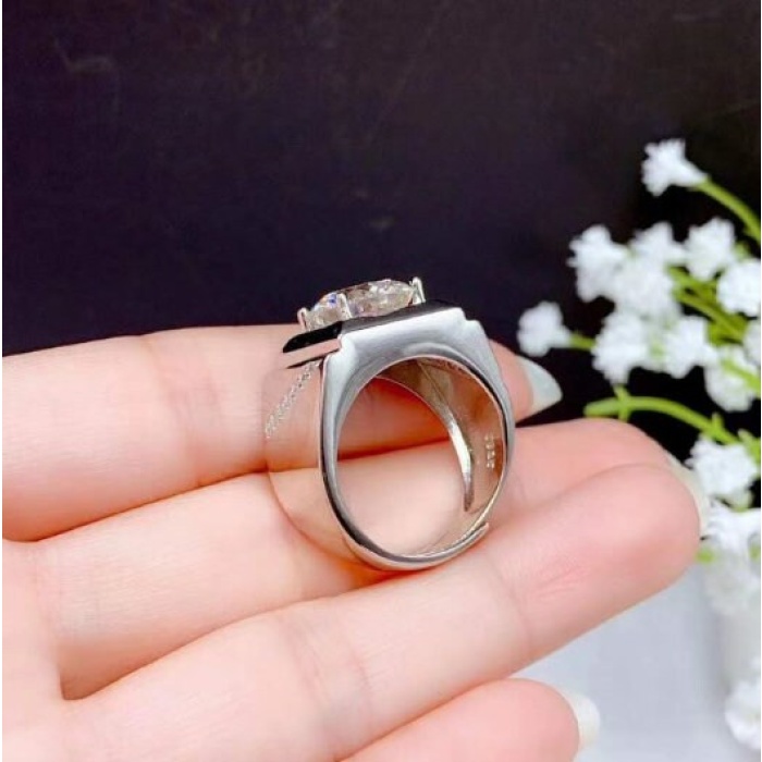 Moissanite Ring, 925 Sterling Silver, 3ct Moissanite Ring, Engagement Ring, Wedding Ring, Luxury Ring, Ring/Band, Round Cut Ring | Save 33% - Rajasthan Living 6