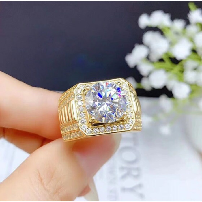Moissanite Ring, 925 Sterling Silver, 3ct Moissanite Ring, Engagement Ring, Wedding Ring, Luxury Ring, Ring/Band, Round Cut Ring | Save 33% - Rajasthan Living 7