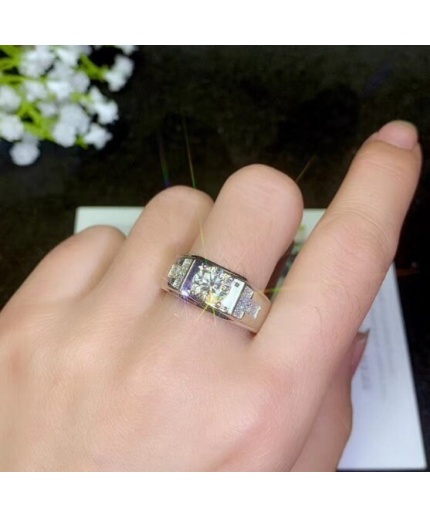 Moissanite Ring, 925 Sterling Silver, 1ct, 2ct, 3ct Moissanite Ring, Engagement Ring, Wedding Ring, Luxury Ring, Ring/Band, Round Cut Ring | Save 33% - Rajasthan Living 3