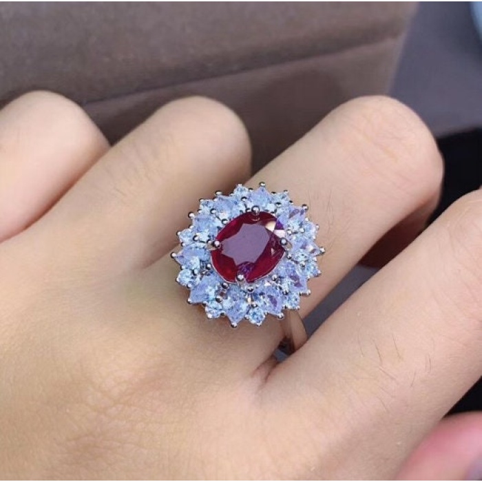 Natural Ruby Ring,925 Sterling Silver,Engagement Ring, Wedding Ring, Luxury Ring, Ring/Band, Oval Cut Ring | Save 33% - Rajasthan Living 6
