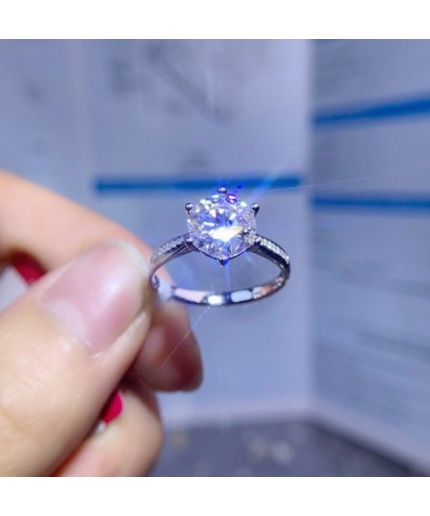 Moissanite Ring, 925 Sterling Silver, 1ct 2ct Moissanite Ring, Engagement Ring, Wedding Ring, Luxury Ring, Ring/Band, Round Cut Ring | Save 33% - Rajasthan Living 3