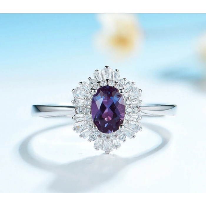 Alexandrite Ring, Woman Ring, 925 Sterling Silver Alexandrite Ring, Statement Ring, Engagement and Wedding Ring, Oval Cut Ring | Save 33% - Rajasthan Living 5