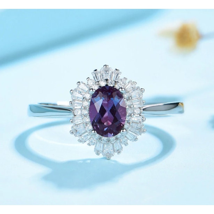 Alexandrite Ring, Woman Ring, 925 Sterling Silver Alexandrite Ring, Statement Ring, Engagement and Wedding Ring, Oval Cut Ring | Save 33% - Rajasthan Living 6