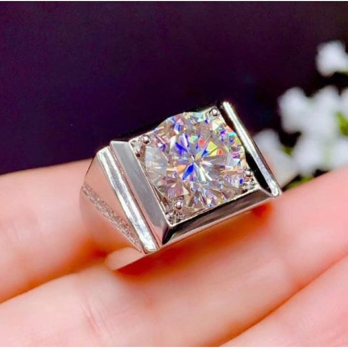 Moissanite Ring, 925 Sterling Silver, 3ct Moissanite Ring, Engagement Ring, Wedding Ring, Luxury Ring, Ring/Band, Round Cut Ring | Save 33% - Rajasthan Living 5