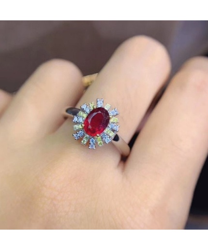 Natural Ruby Ring,925 Sterling Silver,Engagement Ring, Wedding Ring, Luxury Ring, Ring/Band, Oval Cut Ring | Save 33% - Rajasthan Living 3