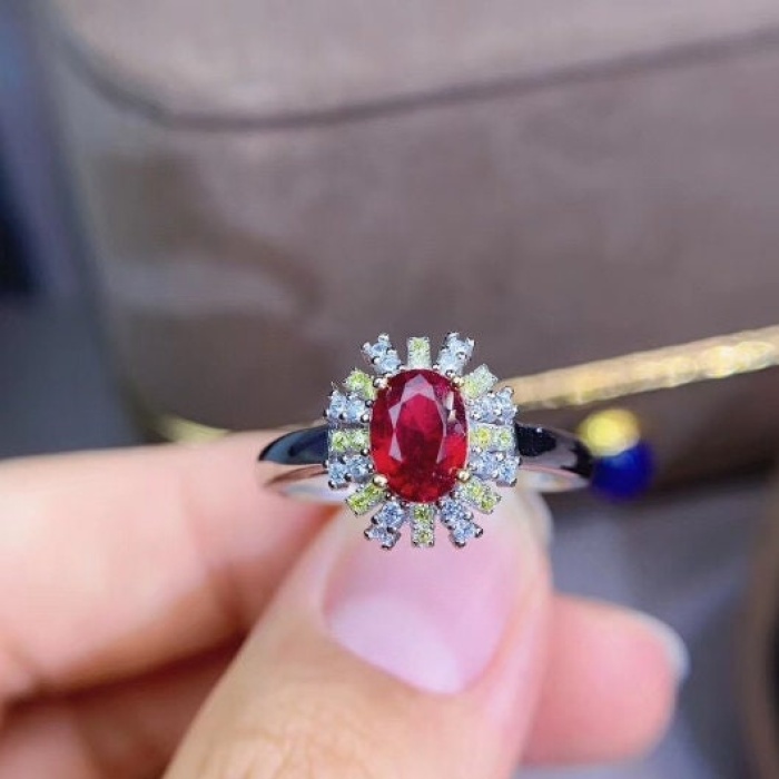 Natural Ruby Ring,925 Sterling Silver,Engagement Ring, Wedding Ring, Luxury Ring, Ring/Band, Oval Cut Ring | Save 33% - Rajasthan Living 8