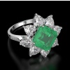 Emerald & Cubic Zirconia Woman Ring, 925 Sterling Silver, Emerald Ring, Statement Ring, Engagement and Wedding Ring, Asscher cut Ring | Save 33% - Rajasthan Living 11
