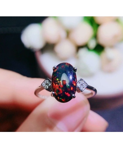 Natural Black Opal Ring,925 Sterling Silver,Engagement Ring, Wedding Ring, Luxury Ring, Ring/Band | Save 33% - Rajasthan Living 5