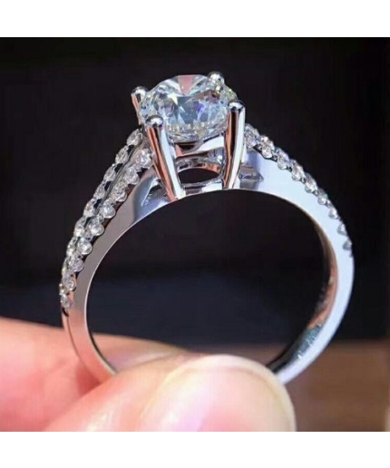 Moissanite Ring, 925 Sterling Silver, 1ct Moissanite Ring, Engagement Ring, Wedding Ring, Luxury Ring, Ring/Band, Round Cut Ring | Save 33% - Rajasthan Living 3