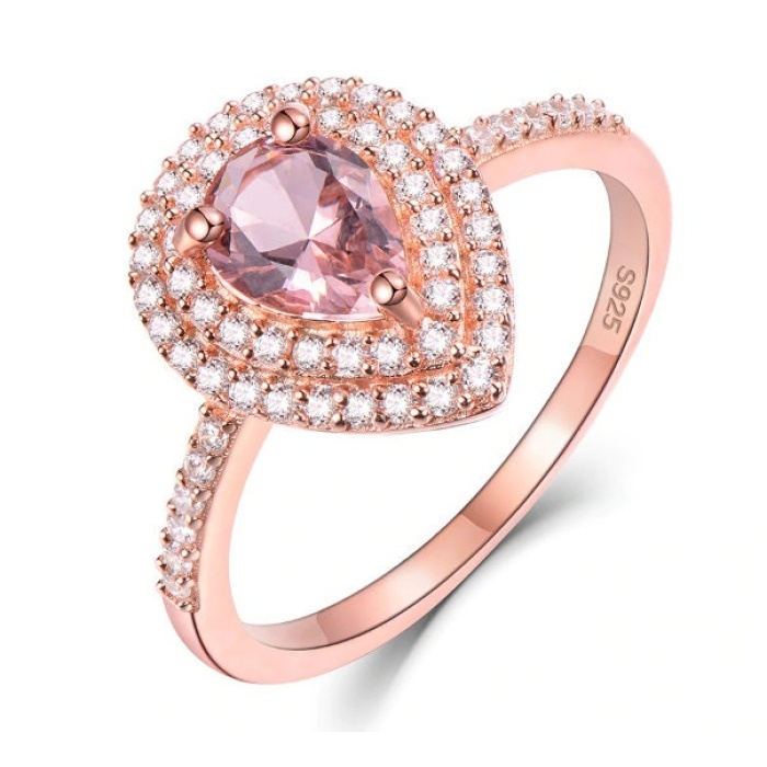 Morganite Woman Ring, Morganite Ring, 925 Sterling Silver Statement Ring, Engagement and Wedding Ring, Luxury Ring, Pear Cut Ring | Save 33% - Rajasthan Living 6