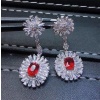 Natural Ruby Drop Earrings, 925 Sterling Silver, Ruby Earrings, Ruby Silver Earrings, Ruby Luxury Earrings, Oval Cut Stone Earrings | Save 33% - Rajasthan Living 14