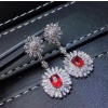 Natural Ruby Drop Earrings, 925 Sterling Silver, Ruby Earrings, Ruby Silver Earrings, Ruby Luxury Earrings, Oval Cut Stone Earrings | Save 33% - Rajasthan Living 11