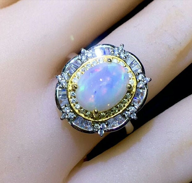 Natural Fire Opal Ring, 925 Sterling Silver, Engagement Ring, Wedding Ring, Luxury Ring, Ring/Band, Oval Opal Ring, Bridesmaids Gift | Save 33% - Rajasthan Living 10