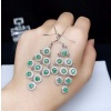 Natural Emerald Drop Earrings, 925 Sterling Silver, Emerald Drop Earrings, Emerald Silver Earrings, Luxury Earrings, Round Cut Stone Earring | Save 33% - Rajasthan Living 15