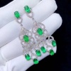 Natural Emerald Drop Earrings, 925 Sterling Silver, Emerald Drop Earrings, Emerald Silver Earrings, Luxury Earrings, Oval Cut Stone Earring | Save 33% - Rajasthan Living 10