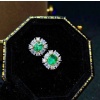 Natural Emerald Stud Earrings, 925 Sterling Silver, Emerald Stud Earrings, Emerald Silver Earrings, Luxury Earrings, Oval Cut Stone Earrings | Save 33% - Rajasthan Living 12