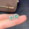 Natural Emerald Stud Earrings, 925 Sterling Silver, Emerald Stud Earrings, Emerald Silver Earrings, Luxury Earrings, Oval Cut Stone Earrings | Save 33% - Rajasthan Living 10