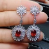 Natural Ruby Drop Earrings, 925 Sterling Silver, Ruby Earrings, Ruby Silver Earrings, Ruby Luxury Earrings, Oval Cut Stone Earrings | Save 33% - Rajasthan Living 10