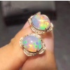 Natural Opal Studs Earrings, 925 Sterling Silver, Opal Studs Earrings, Earrings, Opal Earrings, Luxury Earrings, Oval Stone Earrings | Save 33% - Rajasthan Living 9