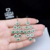 Natural Emerald Drop Earrings, 925 Sterling Silver, Emerald Drop Earrings, Emerald Silver Earrings, Luxury Earrings, Round Cut Stone Earring | Save 33% - Rajasthan Living 14