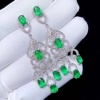 Natural Emerald Drop Earrings, 925 Sterling Silver, Emerald Drop Earrings, Emerald Silver Earrings, Luxury Earrings, Oval Cut Stone Earring | Save 33% - Rajasthan Living 12