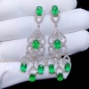 Natural Emerald Drop Earrings, 925 Sterling Silver, Emerald Drop Earrings, Emerald Silver Earrings, Luxury Earrings, Oval Cut Stone Earring | Save 33% - Rajasthan Living 14