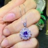 Natural Tanzanite Pendant, Engagement Pendent, Tanzanite Silver Pendent, Woman Pendant, Pendant Necklace, Luxury Pendent, Oval Cut Pendent | Save 33% - Rajasthan Living 11