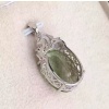 Green Amethyst Pendant, Engagement Pendent, Silver Amethyst Pendent, Woman Pendant, Pendant Necklace, Luxury Pendent, Oval Cut Stone Pendent | Save 33% - Rajasthan Living 14
