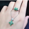 Natural Emerald Jewelry Set, Engagement Ring, Emerald Silver Pendent, Woman Ring, Pendant Necklace, Luxury Pendent, Oval Cut Stone Pendent | Save 33% - Rajasthan Living 14