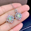 Natural Fire Opal Jewelry Set, Engagement Ring, Opal Jewellery Set,Woman Pendant, Opal Necklace, Luxury Pendent, Oval Cut Stone Pendent | Save 33% - Rajasthan Living 12