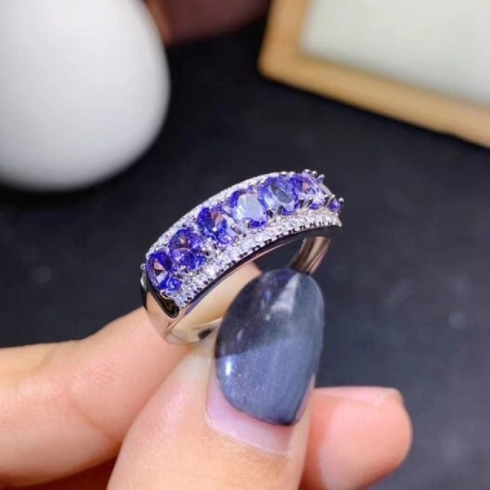 Natural Tanzanite Ring, 925 Sterling Sliver Engagement Ring, Tanzanite Ring, Wedding Ring, luxury Ring, soliture Ring, Oval cut Ring | Save 33% - Rajasthan Living 8