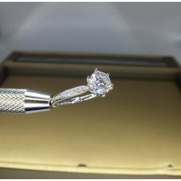 Moissanite Ring, 18k Gold, Moissanite Ring, Engagement Ring, Wedding Ring, Luxury Ring, Ring/Band, Round Cut Ring | Save 33% - Rajasthan Living 8