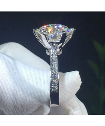 Moissanite Ring, 18k Gold, Moissanite Ring, Engagement Ring, Wedding Ring, Luxury Ring, Ring/Band, Round Cut Ring | Save 33% - Rajasthan Living 3