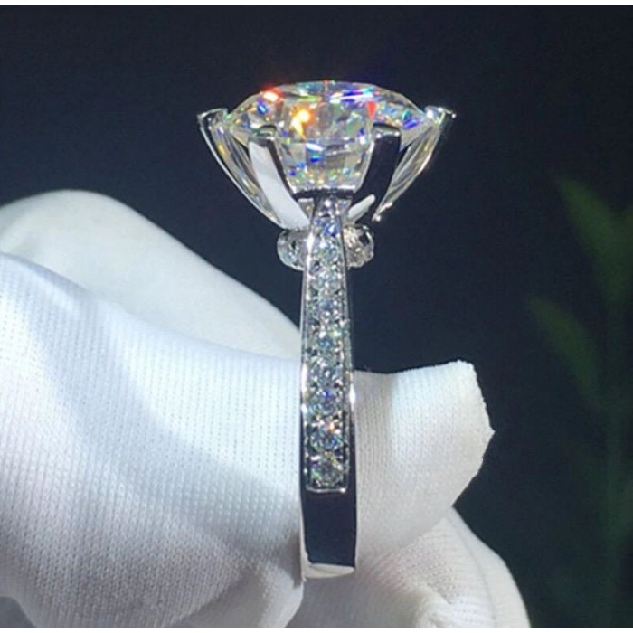 Moissanite Ring, 18k Gold, Moissanite Ring, Engagement Ring, Wedding Ring, Luxury Ring, Ring/Band, Round Cut Ring | Save 33% - Rajasthan Living 6