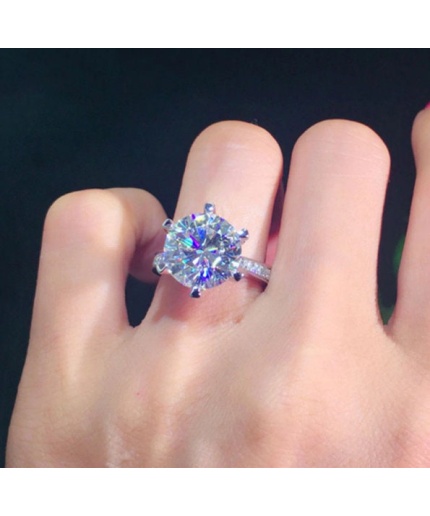 Moissanite Ring, 18k Gold, Moissanite Ring, Engagement Ring, Wedding Ring, Luxury Ring, Ring/Band, Round Cut Ring | Save 33% - Rajasthan Living