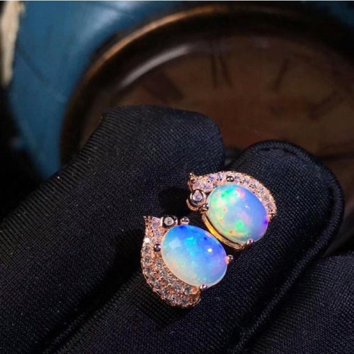 Natural Fire Opal Pendant And Ring, Engagement Ring, Fire Opal Silver Pendent, Woman Ring, Pendant Necklace, Luxury Ring, Oval Cut Pendent | Save 33% - Rajasthan Living 8