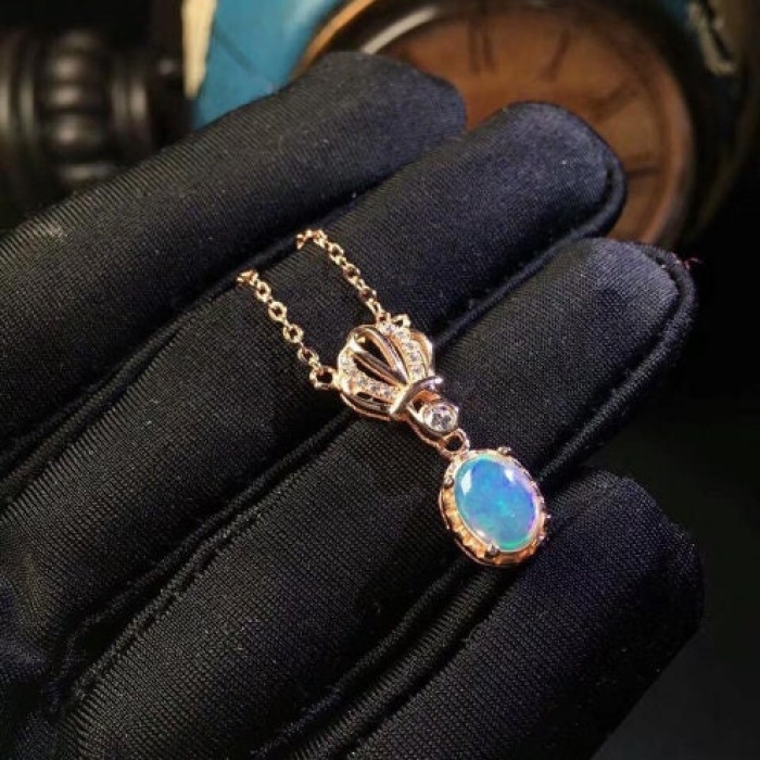 Natural Fire Opal Pendant And Ring, Engagement Ring, Fire Opal Silver Pendent, Woman Ring, Pendant Necklace, Luxury Ring, Oval Cut Pendent | Save 33% - Rajasthan Living 7